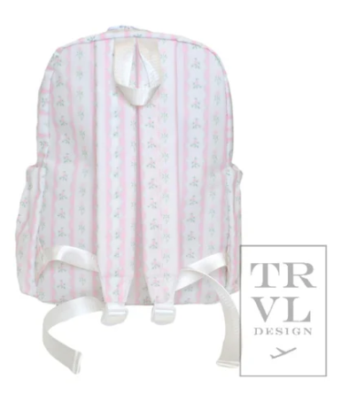 PINK RIBBON FLORAL BACKPACK