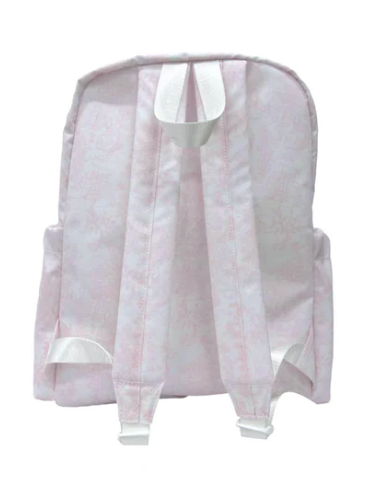 PINK BUNNY TOILE BACKPACK