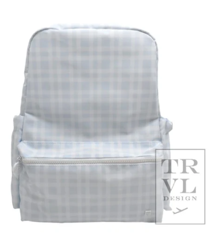 BLUE PIMLICO PLAID BACKPACK