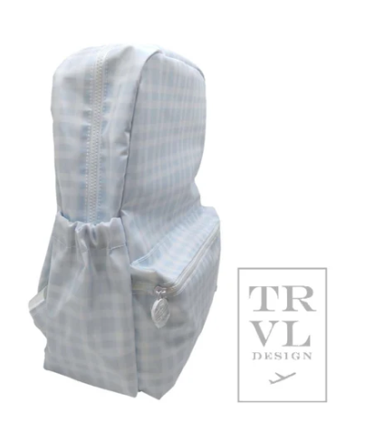 BLUE PIMLICO PLAID BACKPACK