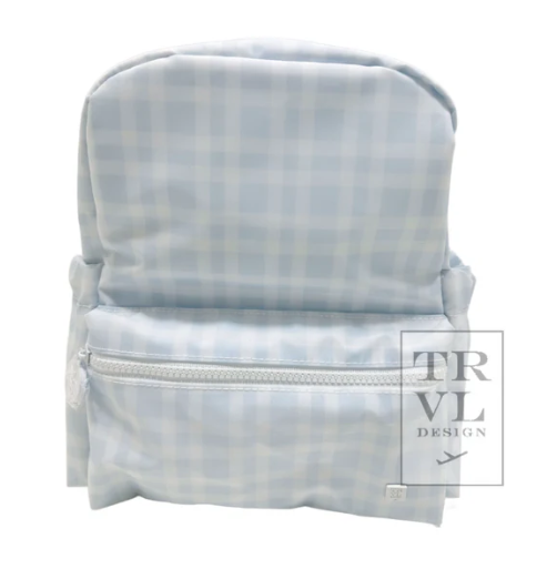 BLUE PIMLICO PLAID MINI BACKPACK