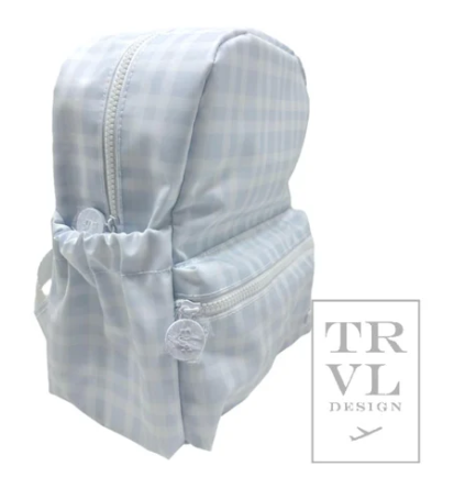 BLUE PIMLICO PLAID MINI BACKPACK