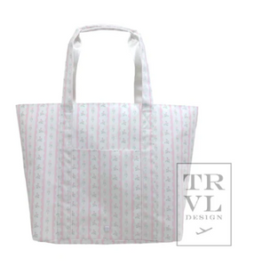 PINK RIBBON FLORAL X-LARGE TOTE