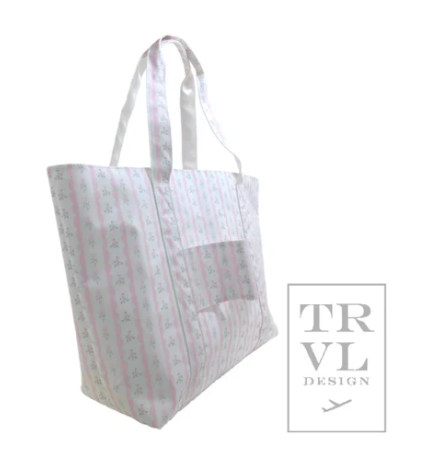 PINK RIBBON FLORAL X-LARGE TOTE