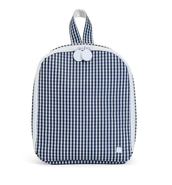 NAVY GINGHAM BRING IT INSULATED BAG