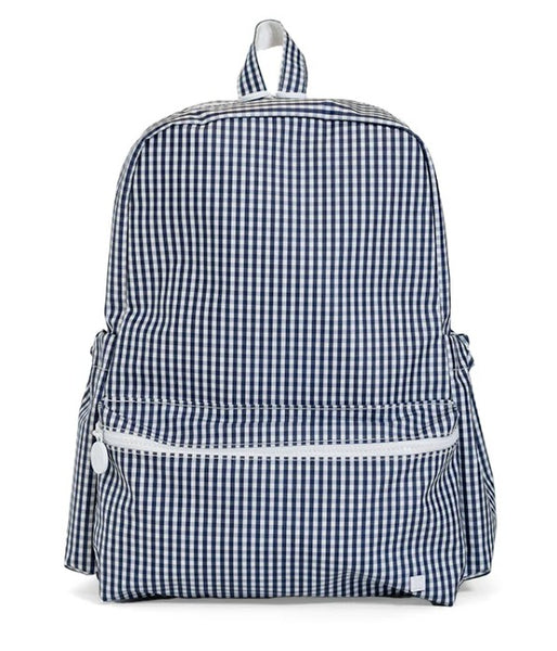 NAVY GINGHAM BACKPACK