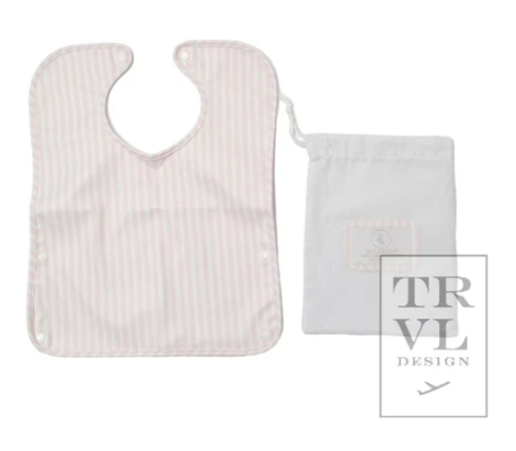 PIMLICO STRIPE PINK CLEAN UP BIB