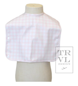 PIMLICO CHECK PINK CLEAN UP BIB