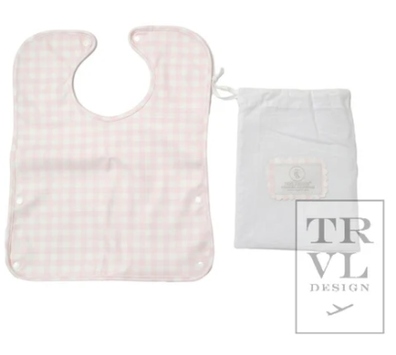 PIMLICO CHECK PINK CLEAN UP BIB