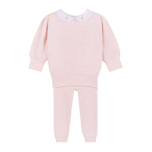 GIRLS DETAILED COLLAR KNIT SET