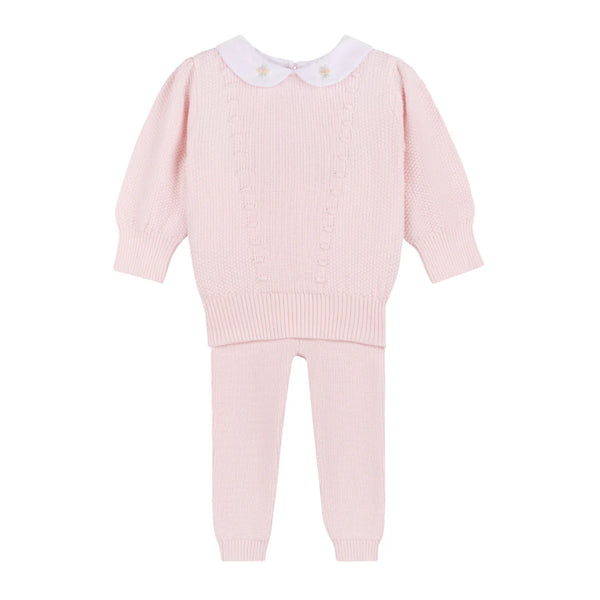 GIRLS DETAILED COLLAR KNIT SET