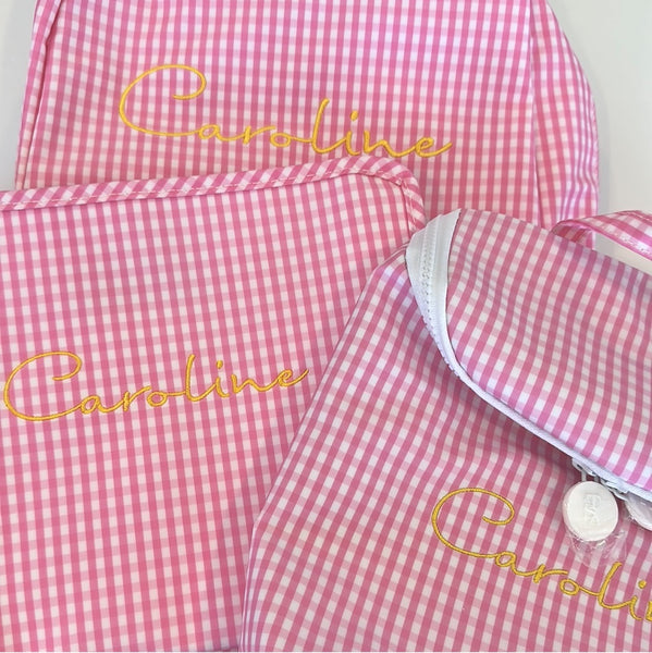 GINGHAM PINK ROADIE - LARGE