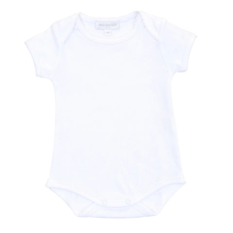 ESSENTIALS SHORT SLEEVE BODYSUIT - WHITE TRIM