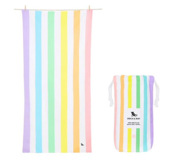 DOCK & BAY QUICK DRY BEACH TOWEL - XLARGE - UNICORN WAVES