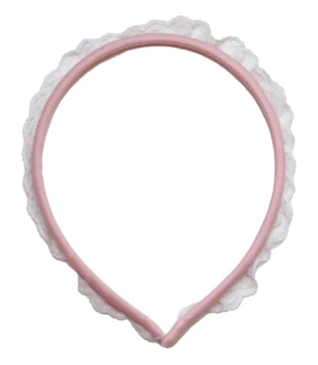 SMALL SWISS DOT CROWN - BABY PINK