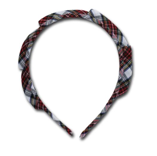 TARTAN CROWN HEADBAND- RED