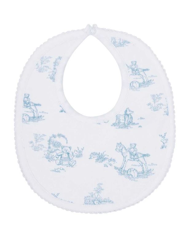 BLUE TOILE BABY BIB