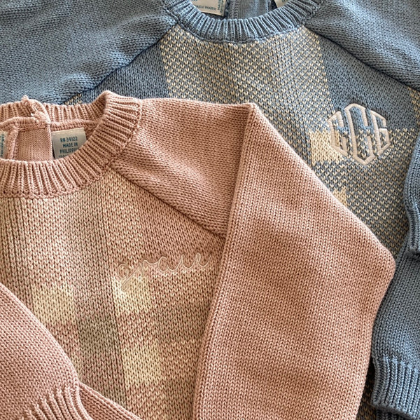 Plaid Sweater Set - Mauve - New!