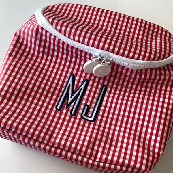TAKE AWAY INSULATED BAG - GINGHAM RED