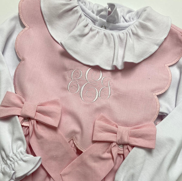 BABYTOOTH OG SCALLOP OVERALL - SL3305, PINK (2T & 4T)