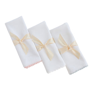 JERSEY BURP CLOTH - WHITE