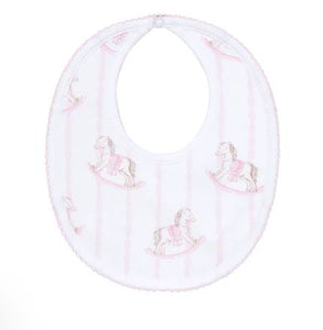 PINK ROCKING HORSE BABY BIB - NEW ARRIVAL!