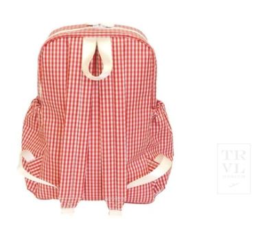 GINGHAM RED BACKPACK